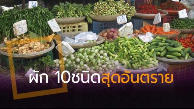 ผัก 10 ชนิด พบ สารตกค้าง